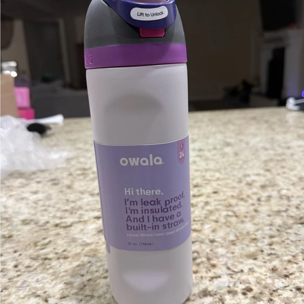 Owala Purple Insulated Tumbler with Straw 24oz